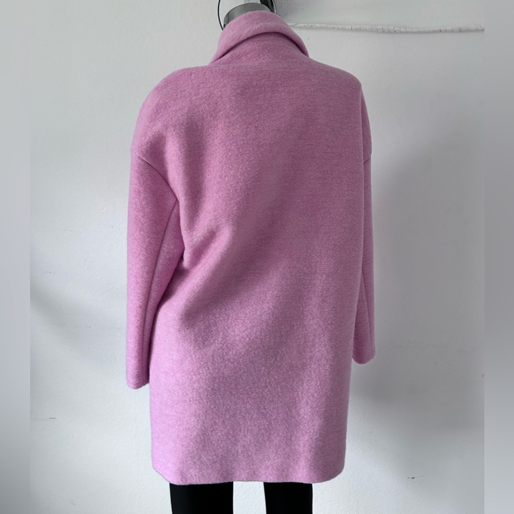 MNG Casual  ~ Wool Blend Elegant Pink Women's Coat. - Picture 3 of 12